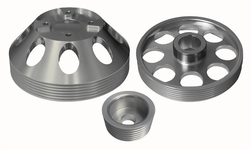 Hyundai Genesis Coupe Pulley Combo - Torque Solution - Lightweight WP/Crank/Alt - Silver - `10-`27